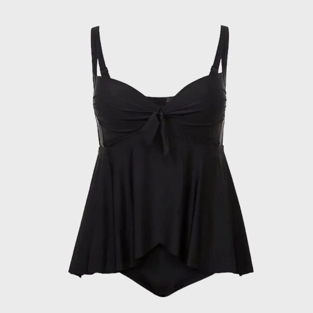TORRID Vixen Front Tie Babydoll One Piece Swimsuit SwimDress - Picture 4 of 5